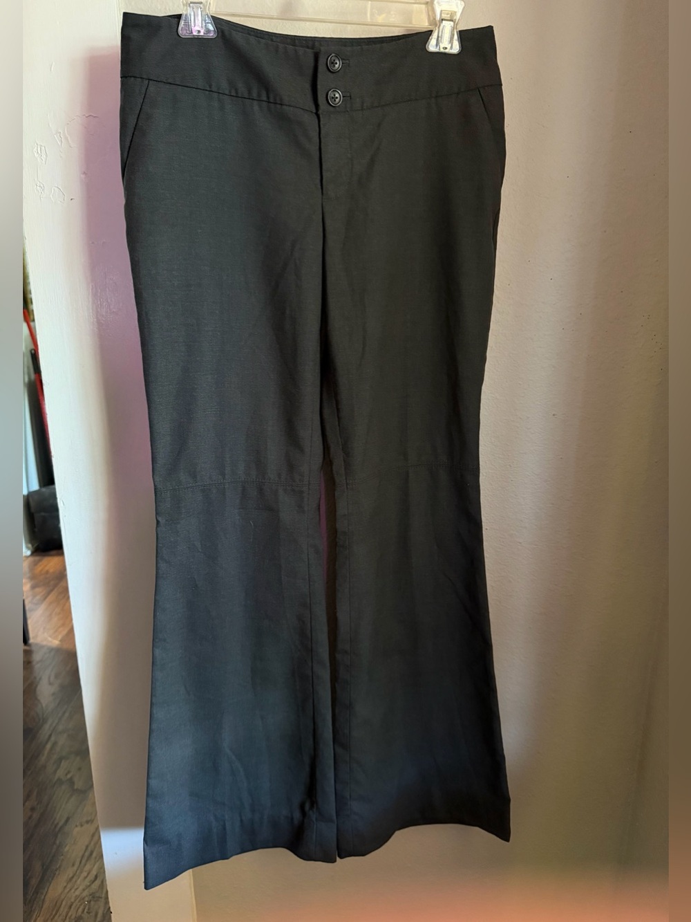 Dark Gray Low Rise Flare Leg Trouser Women  Size 6